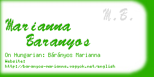 marianna baranyos business card