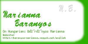 marianna baranyos business card